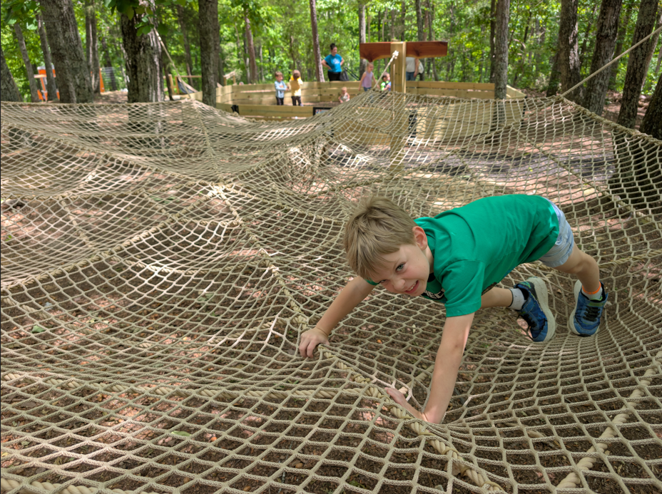 Spiderweb play area at Wildwood Playscape.